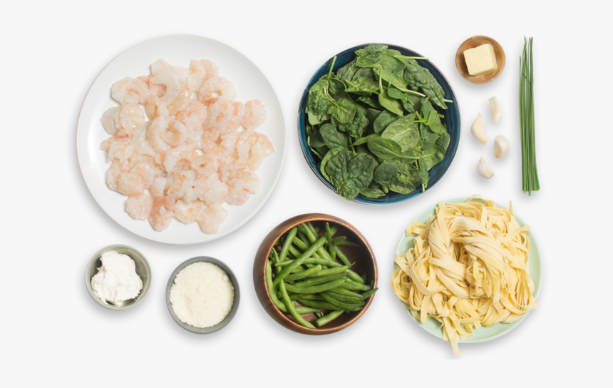 Creamy Shrimp Fettuccine With Sautéed Green Beans & - Snow Peas, HD Png Download, Free Download