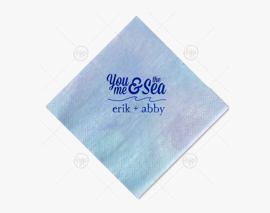 The Ever-popular Watercolor Ocean Cocktail Napkin With, HD Png Download, Free Download