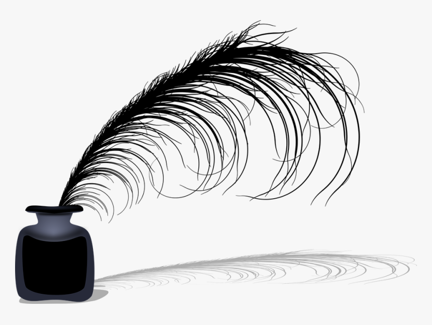 Feather, Glass, Ink - Pen And Ink Transparent Background, HD Png Download, Free Download