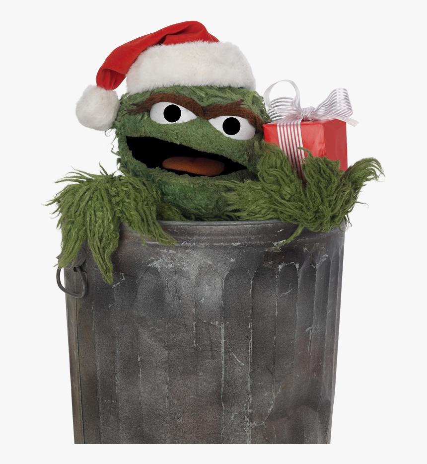 Oscar The Grouch As Santa Claus - Oscar The Grouch Christmas, HD Png Download, Free Download
