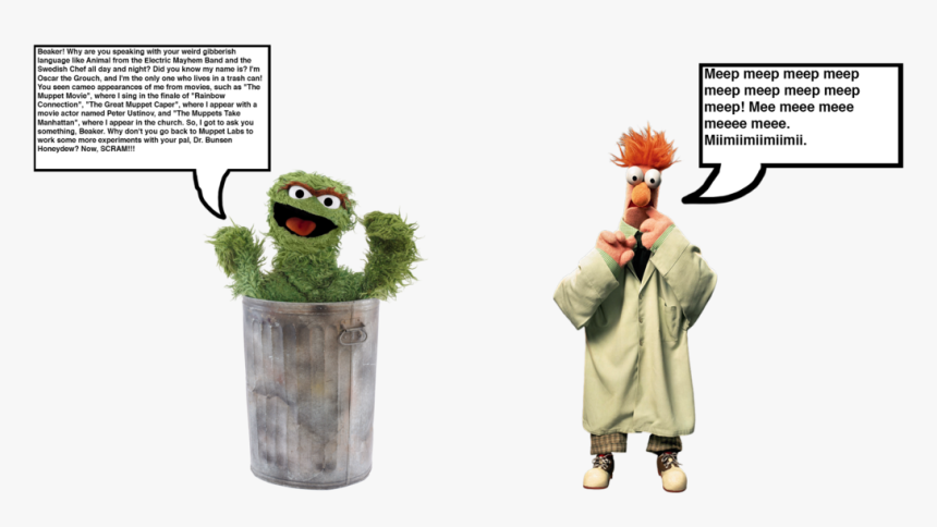 Beaker Meep Png - Oscar Sesame Street Transparent, Png Download, Free Download