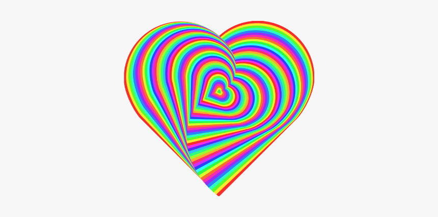 #kidcore #rainbow #grudge #aesthetic #png #soft #cute - Heart, Transparent Png, Free Download