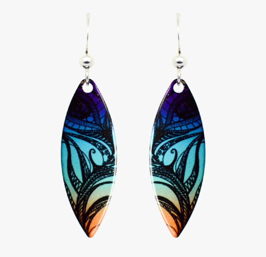 Feather Drawing - Earrings, HD Png Download, Free Download