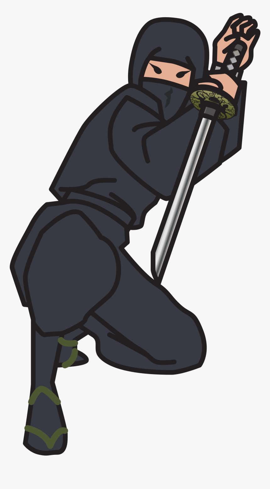 Ninja With A Sword, Attacking - Ninja With Sword, HD Png Download, Free Download