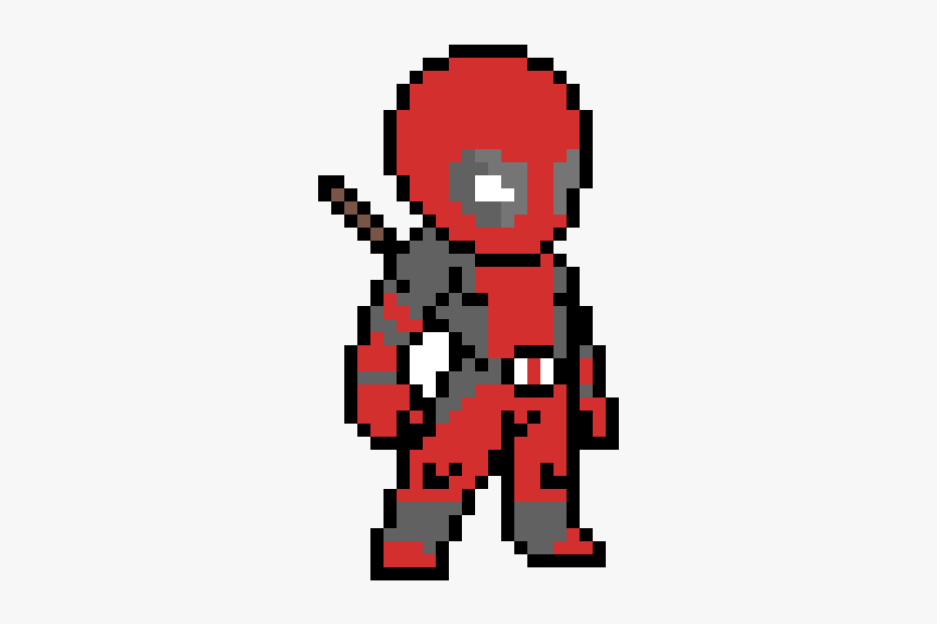 Deadpool Pixel Art Png, Transparent Png, Free Download