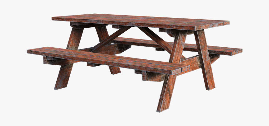 Picnic Table, Wooden, Bench, Wood, Park, Seat, Nature - Bord Bænk Png, Transparent Png, Free Download