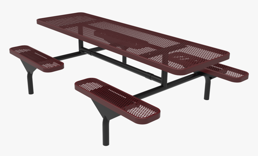 Standard Metal Bonded Picnic Table - Bench, HD Png Download, Free Download