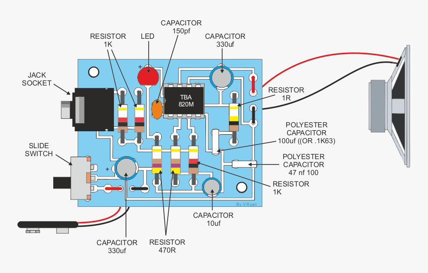 Amplifier Circuit Board Parts, HD Png Download, Free Download