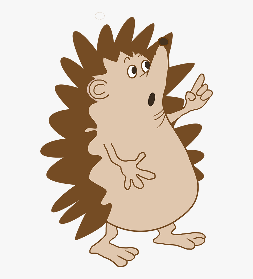 Surprised Cartoon Hedgehog Caracter - Hedgehogs Cartoon, HD Png Download, Free Download