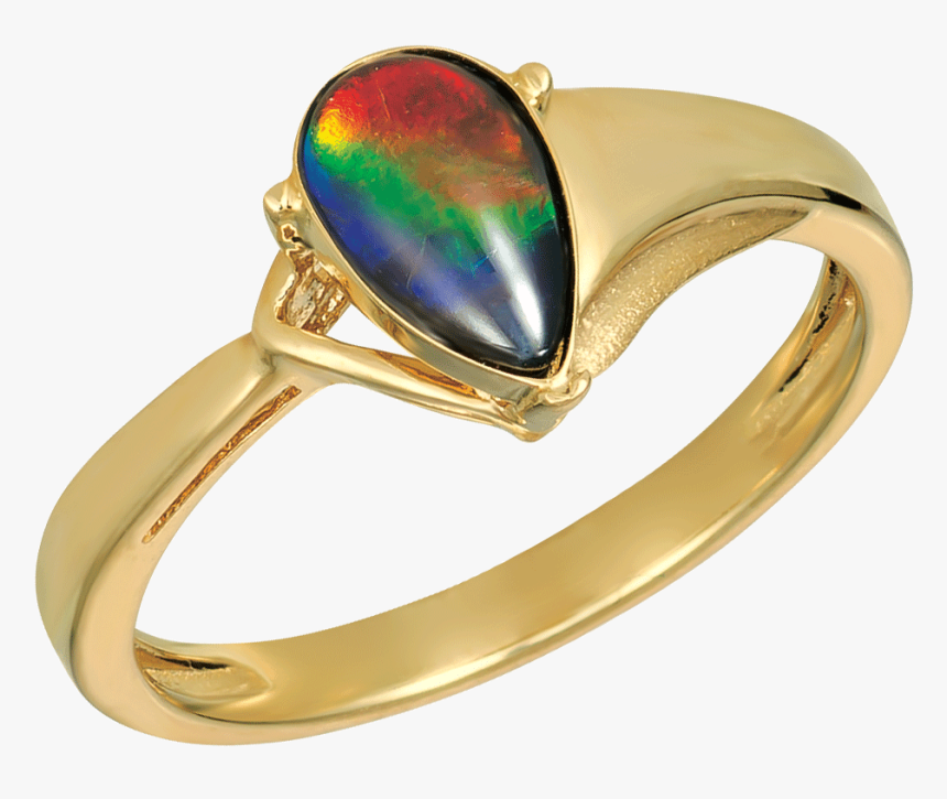 Frida 14k Yellow Gold Ring By Korite Ammolite - Pre-engagement Ring, HD Png Download, Free Download