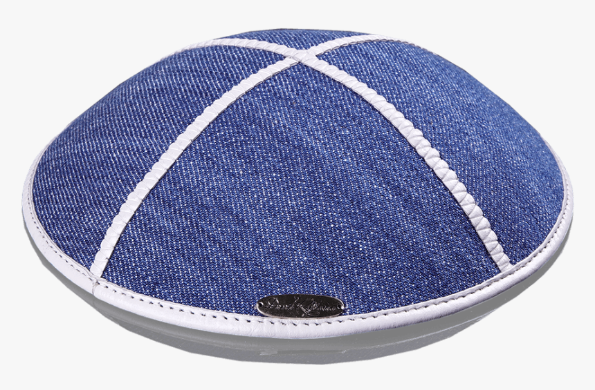 Kippah «classic» Jeans Blue With White Edging - Kippah Transparent, HD Png Download, Free Download