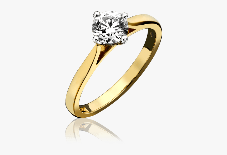 Single Stone Diamond Ring For Women, HD Png Download, Free Download