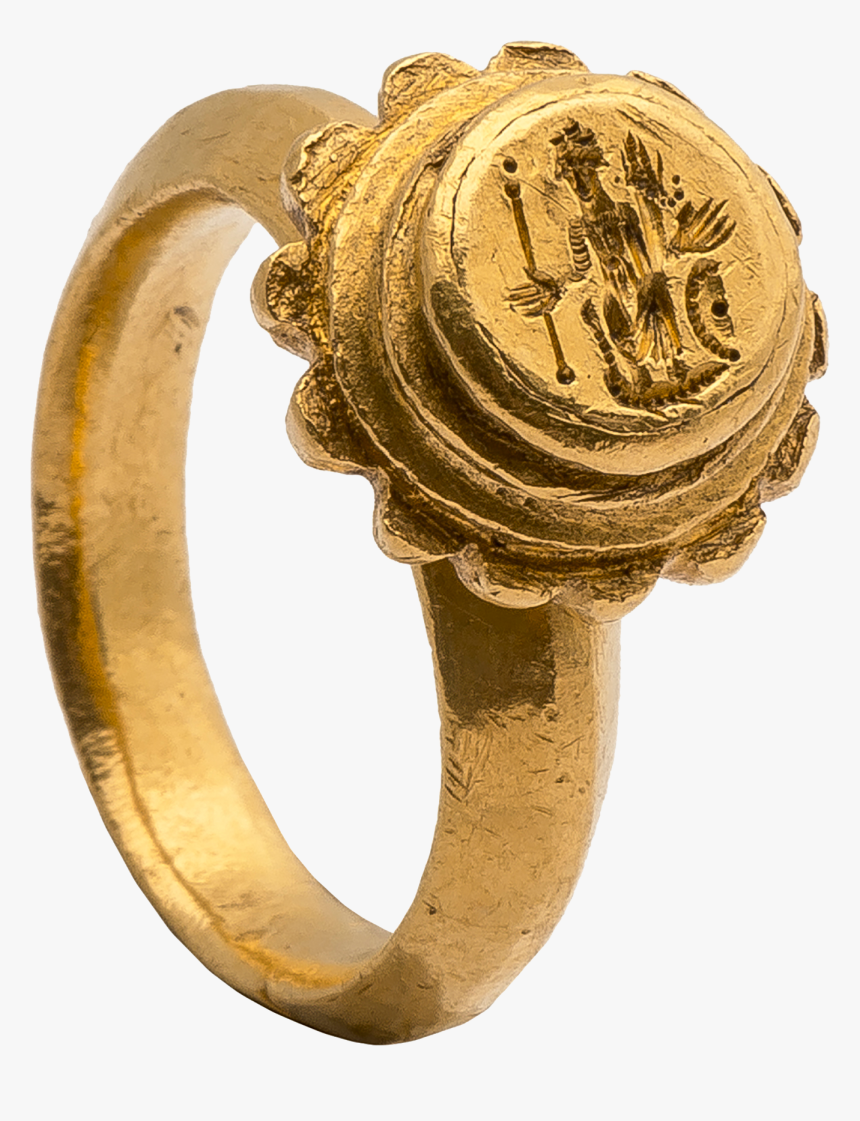 Gold Ring With Personification Of Constantinople - Engagement Ring, HD Png Download, Free Download