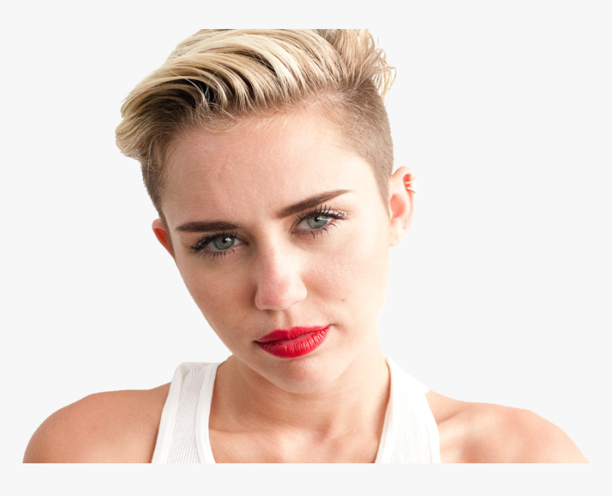 Miley Cyrus Face Png - Corte De Pelo De Lesbiana, Transparent Png, Free Download