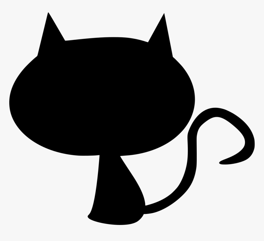 Black Cat Cartoon Png Clipart , Png Download - Cat Vector Png Free, Transparent Png, Free Download