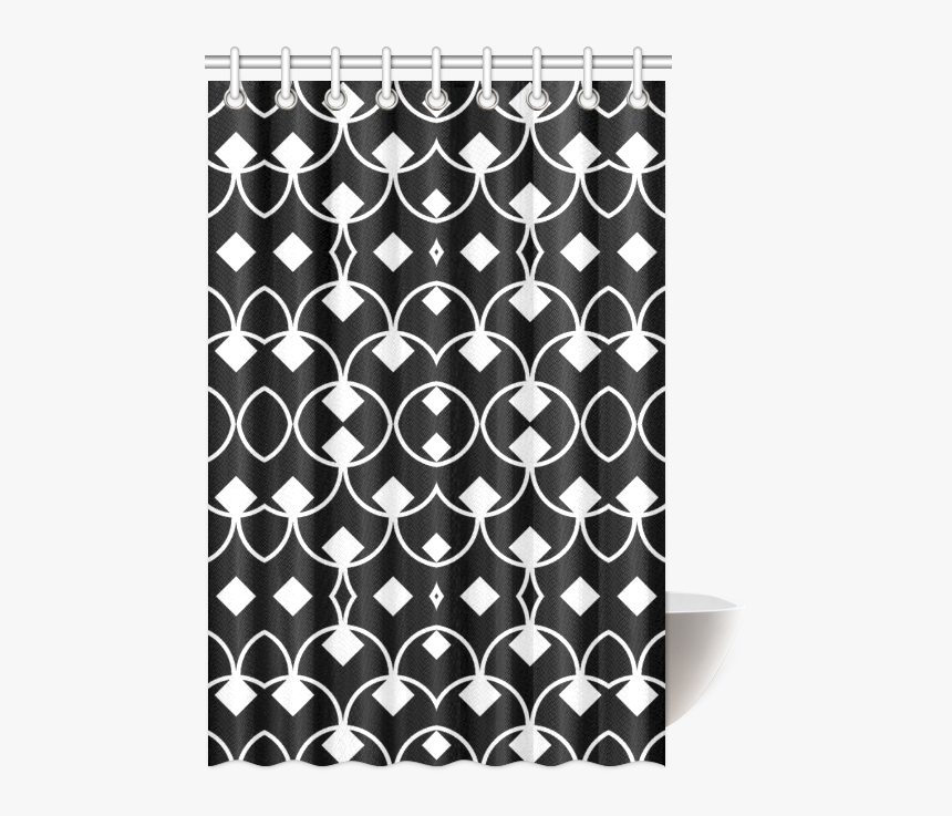 Black And White Pattern 4416 Shower Curtain 48"x72" - Polka Dot, HD Png Download, Free Download