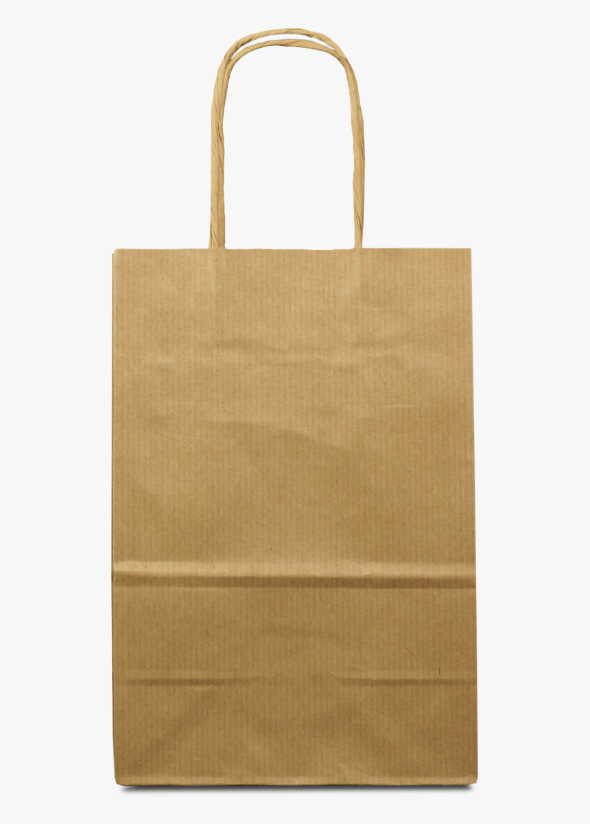 Brown Twist Handle Paper Carrier Bags, 14cm Wide - Tote Bag, HD Png Download, Free Download