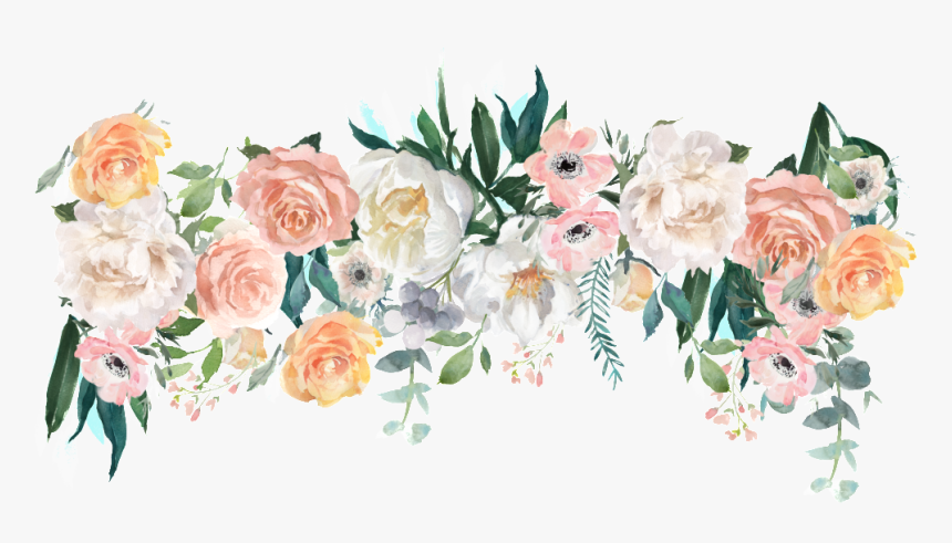 Transparent Painted Flowers Png - Free Printable Floral Banners, Png Download, Free Download