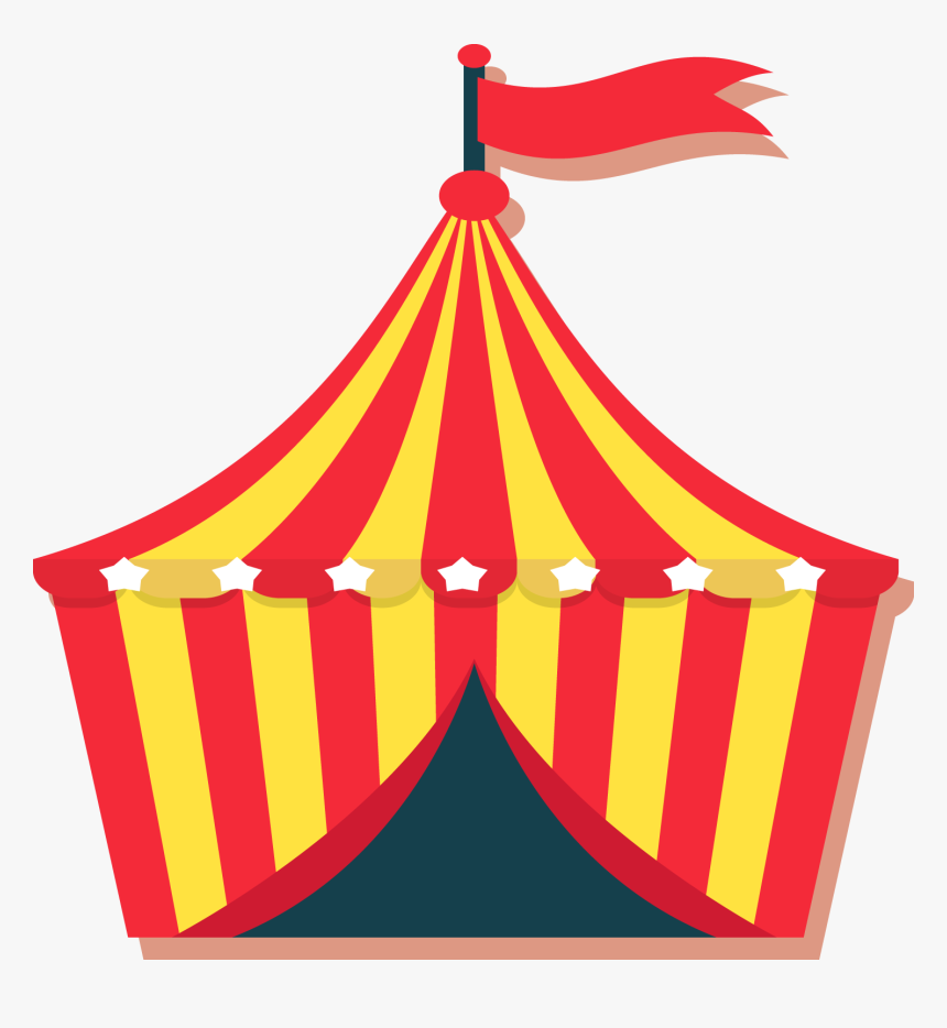 Cone Clipart Circus - Cartoon Circus Tent Png, Transparent Png, Free Download