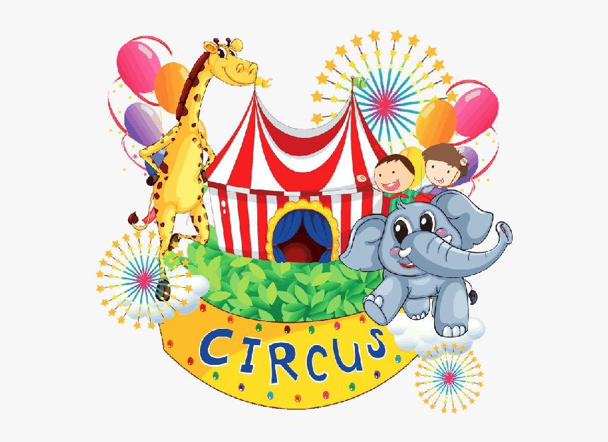 Circus Room, Circus Art, Circus Nursery, Cake Images, - Circus Animals Images Cartoons, HD Png Download, Free Download