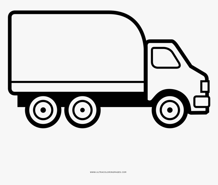 Delivery Truck Coloring Page, HD Png Download, Free Download
