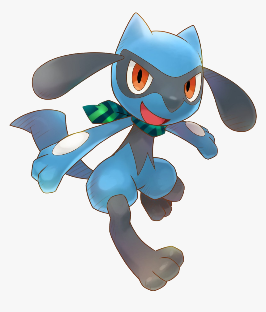 Mudkip Transparent Riolu - Black And Blue Cat Pokemon, HD Png Download, Free Download