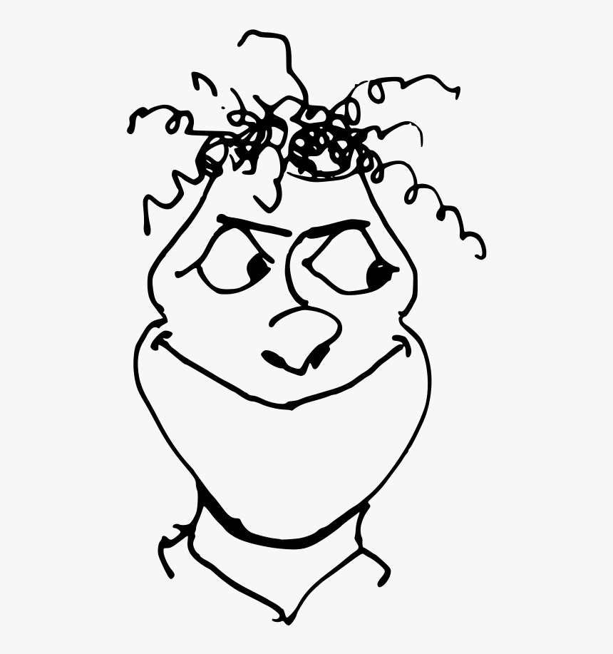 Stick Man With Curly Hair, HD Png Download, Free Download