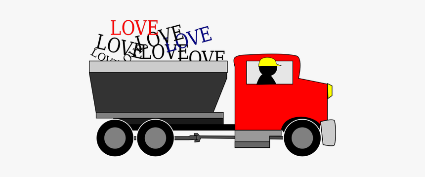 Vector Image Of Love Delivery Truck - Truck Load Of Love, HD Png Download, Free Download