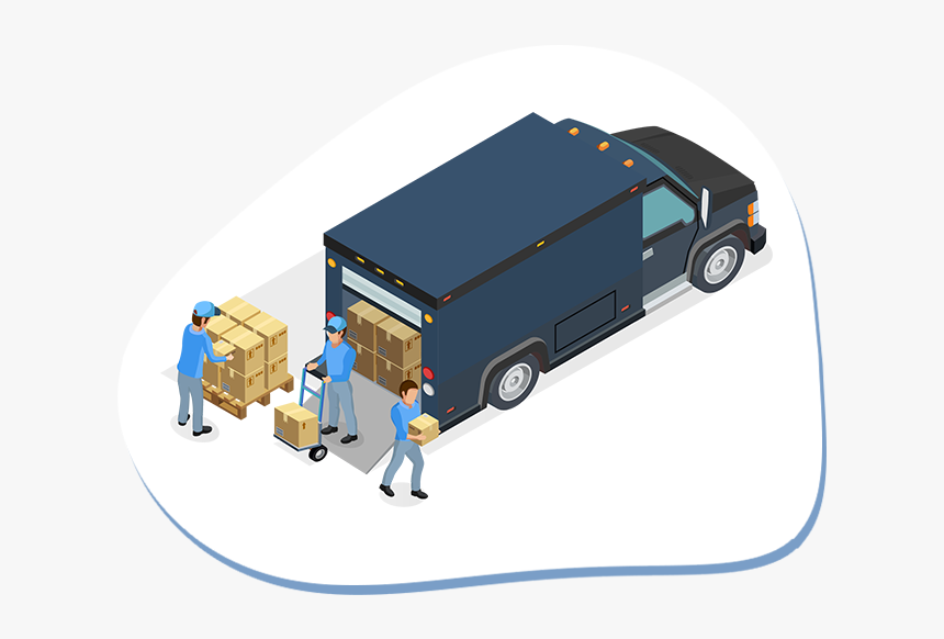 Products Images"
 Itemprop="image - Truck Unloading Boxes Illustration, HD Png Download, Free Download