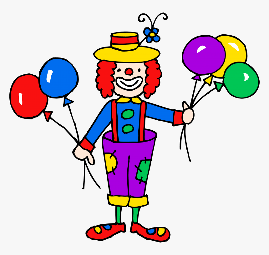 Clown With Balloons Clipart, HD Png Download, Free Download