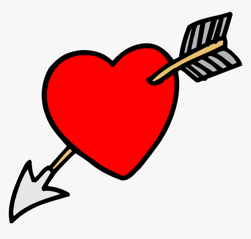 Heart Arrow - Arrow Through A Heart, HD Png Download, Free Download