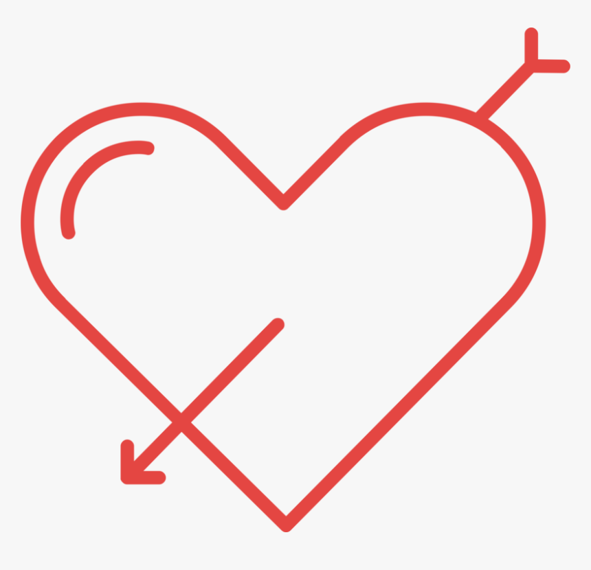 Transparent Arrow With Heart Png - Drawing, Png Download, Free Download