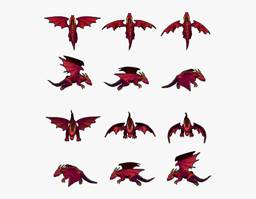 Preview Flying Dragon Sprite Sheet HD Png Download Kindpng