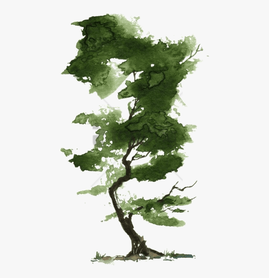 Little Watercolor Trees - Transparent Tree Watercolor Png, Png Download, Free Download