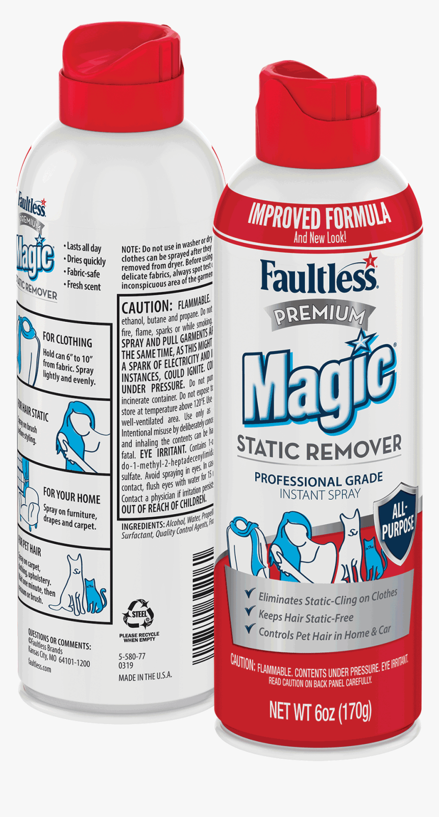 Faultless® Premium Magic Static Remover Instant Spray, HD Png Download, Free Download