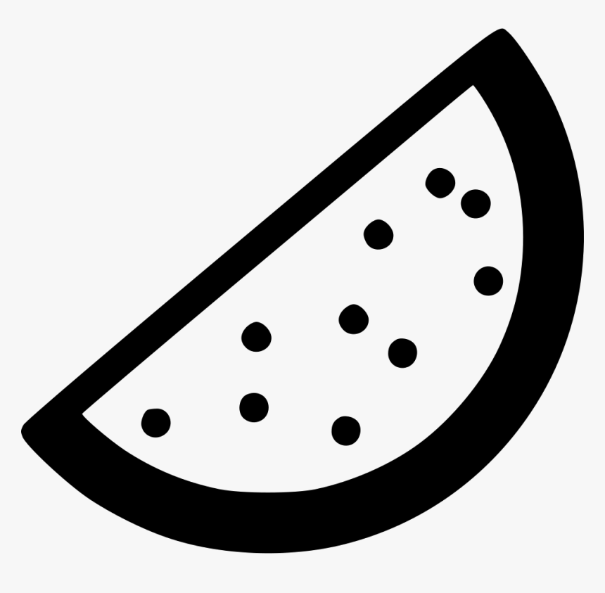 Watermelon Slice Tree - Watermelon Black And White Png, Transparent Png, Free Download