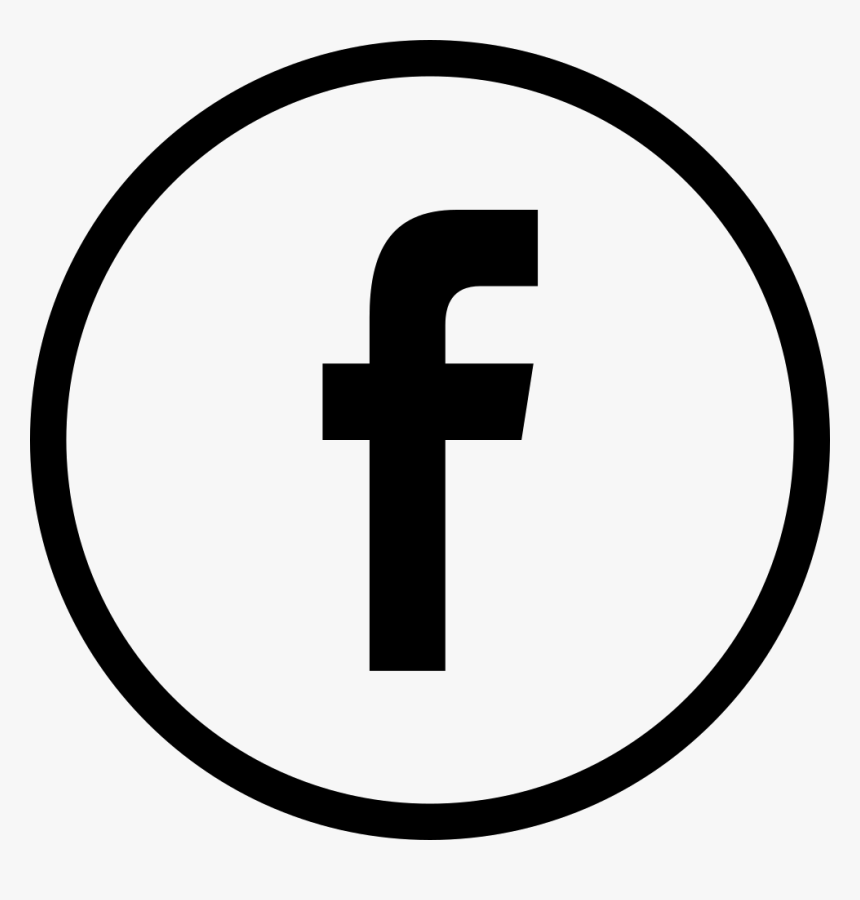 Facebook Logo In Circular Button Outlined Social Symbol - Logo Icon Svg Facebook, HD Png Download, Free Download