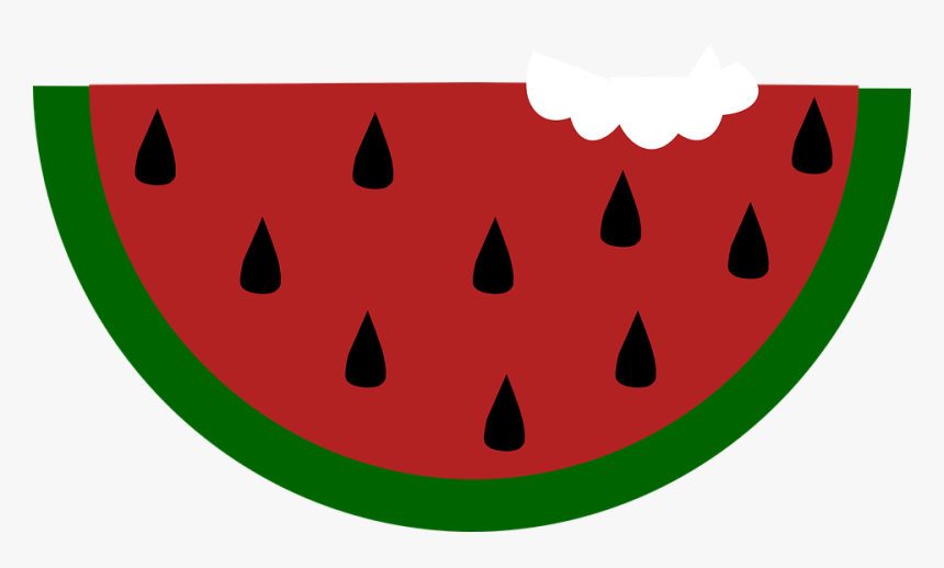Food, Slice, Fruit, Bitten, Watermelon, Melon, Summer - Watermelon With Seeds Clip Art, HD Png Download, Free Download