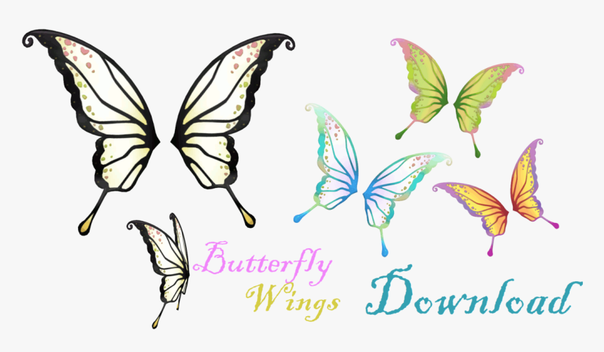 Butterfly Clip Wing - Anime Butterfly Wings, HD Png Download, Free Download