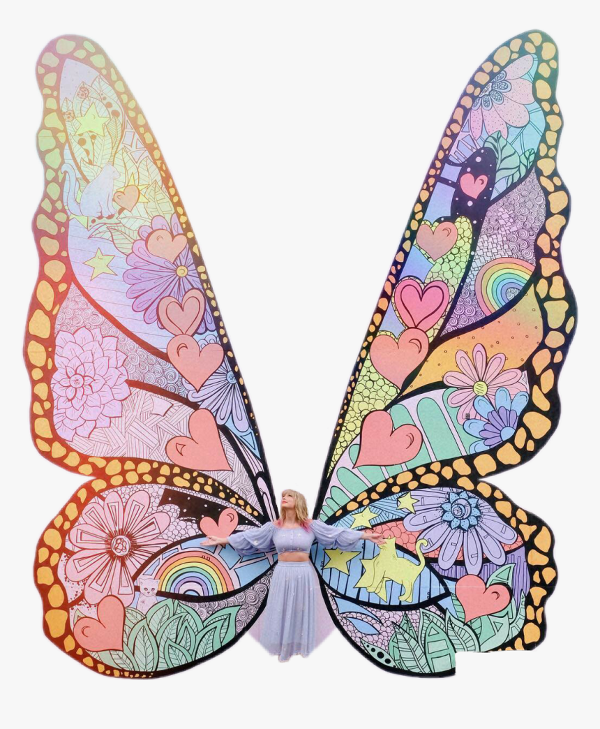 #taylorswift #taylor #swift #me #me #butterfly #wings - Taylor Swift Mural Nashville, HD Png Download, Free Download