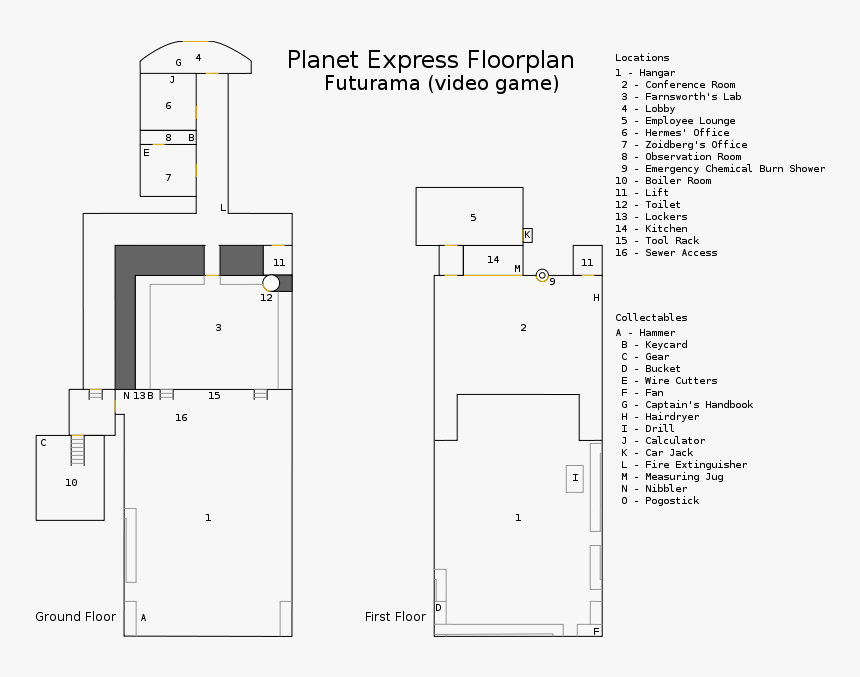 Futurama Planet Express Floor Plan, HD Png Download, Free Download