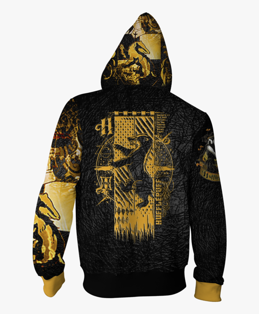 Hufflepuff 3d Zip Up Hoodie - Hoodie, HD Png Download, Free Download