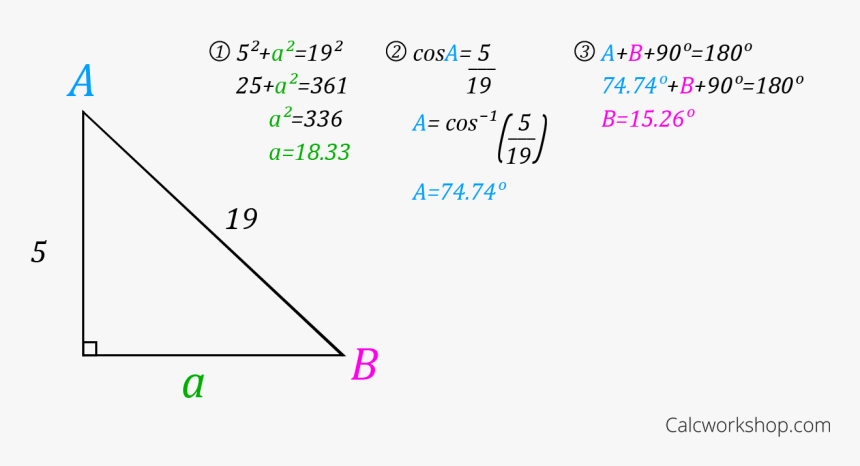 Right Triangle Trig Finding Missing Sides And Angles - Triangle, HD Png Download, Free Download