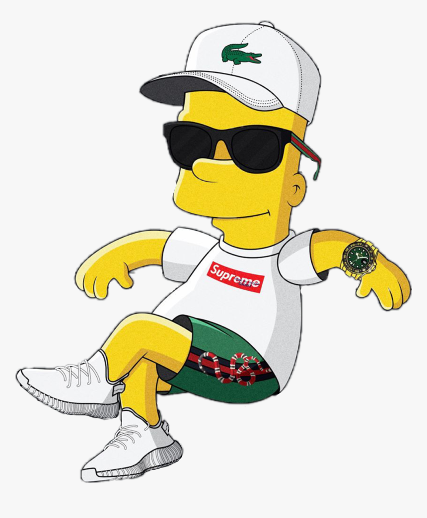 #bart #simpson #simpsons #supreme #love #kendrick #vintage - Bart Simpson Supreme, HD Png Download, Free Download