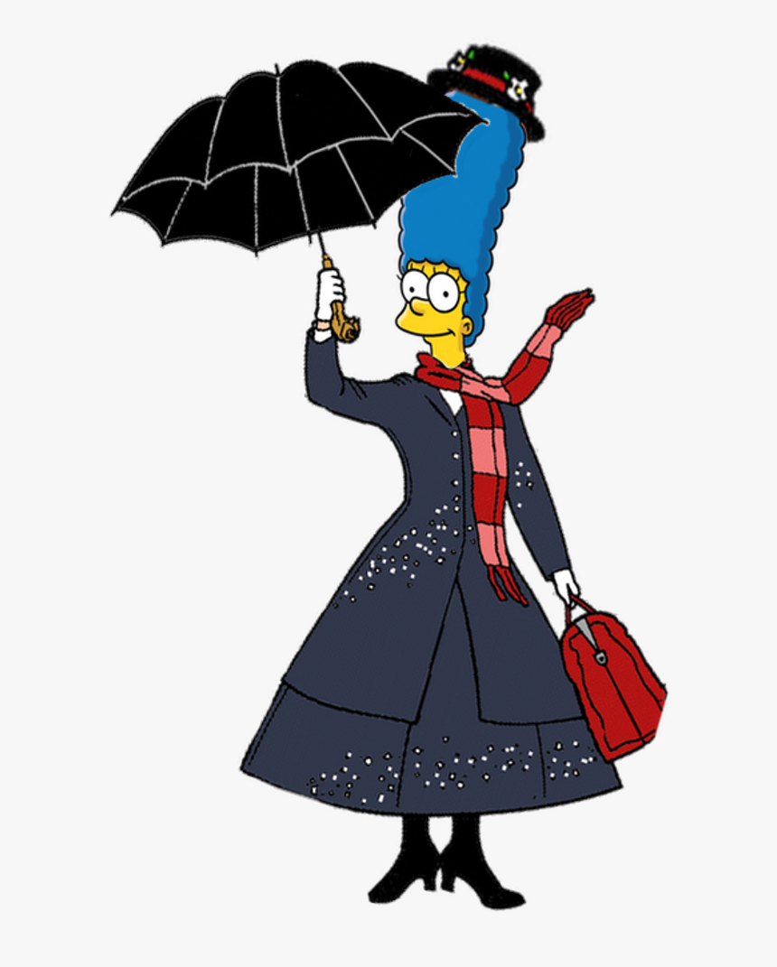 Marge Simpson As By Clip Art Transparent Stock - Marge Simpson As Mary Poppins, HD Png Download, Free Download