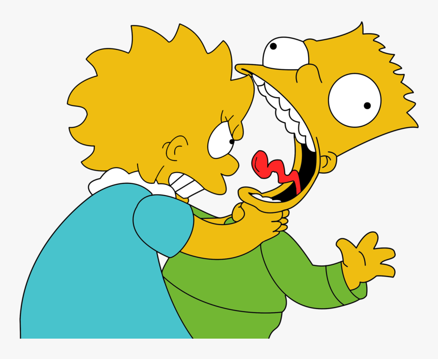 Transparent Homero Simpson Png - Lisa Simpson Strangling Bart, Png Download, Free Download
