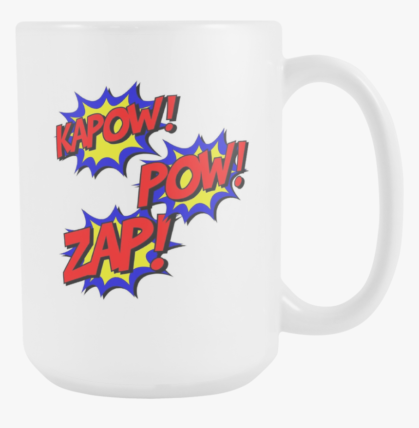 Kapow Zap Pow Comic Book Coffee Mug - Mug, HD Png Download, Free Download