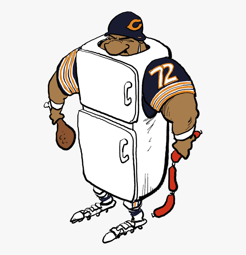 Chicago Bears Football Bowl Oregon Ducks Player Clipart - William The Refrigerator Perry Cartoon, HD Png Download, Free Download