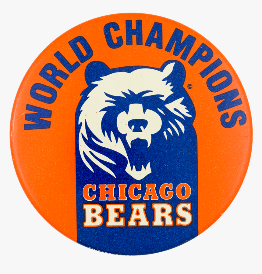 World Champions Chicago Bears Chicago Button Museum - Chicago Bears Logos, Uniforms, And Mascots, HD Png Download, Free Download