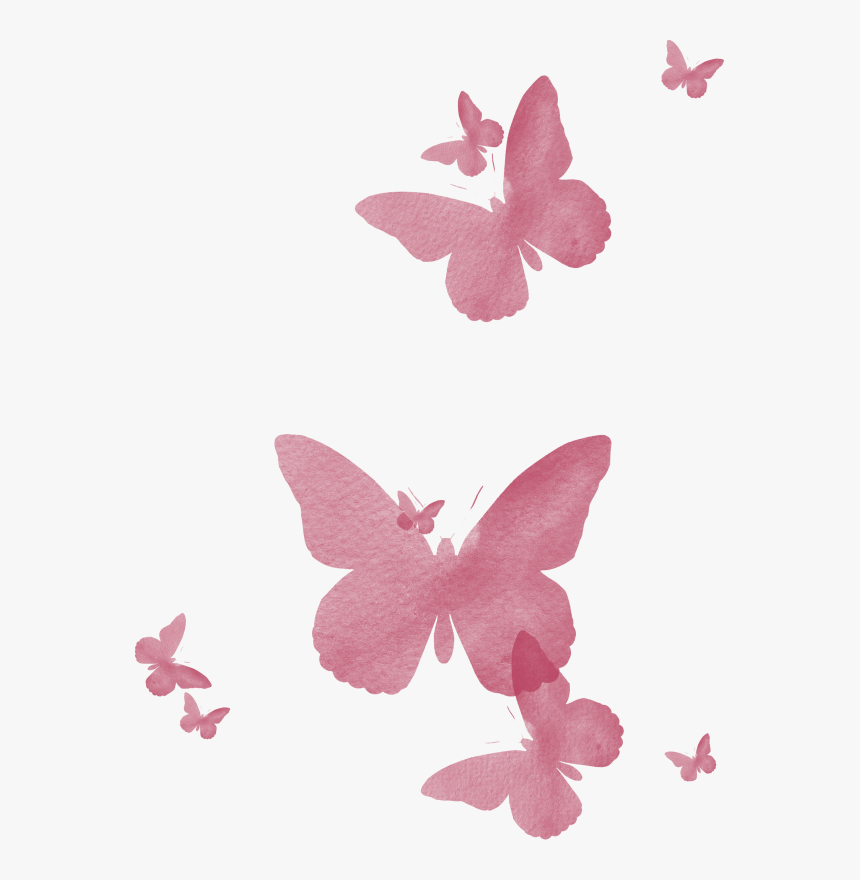 Transparent Pink Butterfly Png - Pink Butterfly Watercolor Png, Png Download, Free Download